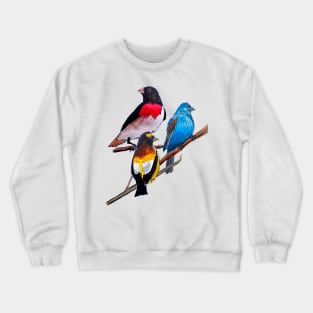 Colorful Grosbeaks Crewneck Sweatshirt